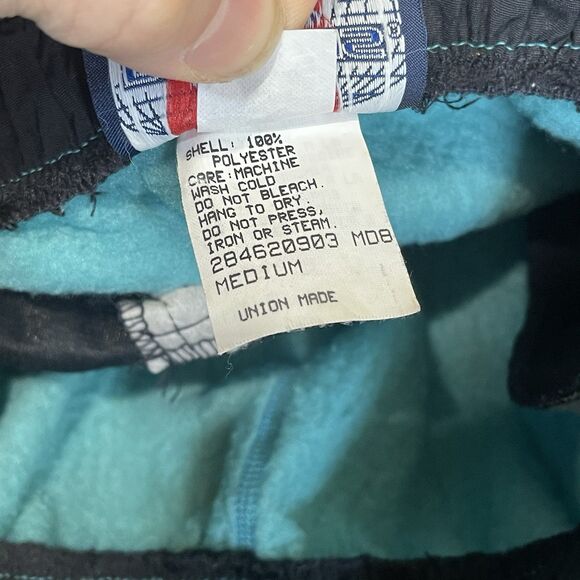 Vintage Polaris Polartec Blue Teal Fleece Sweatpants Snowmobile USA RARE Size M - Picture 8 of 13